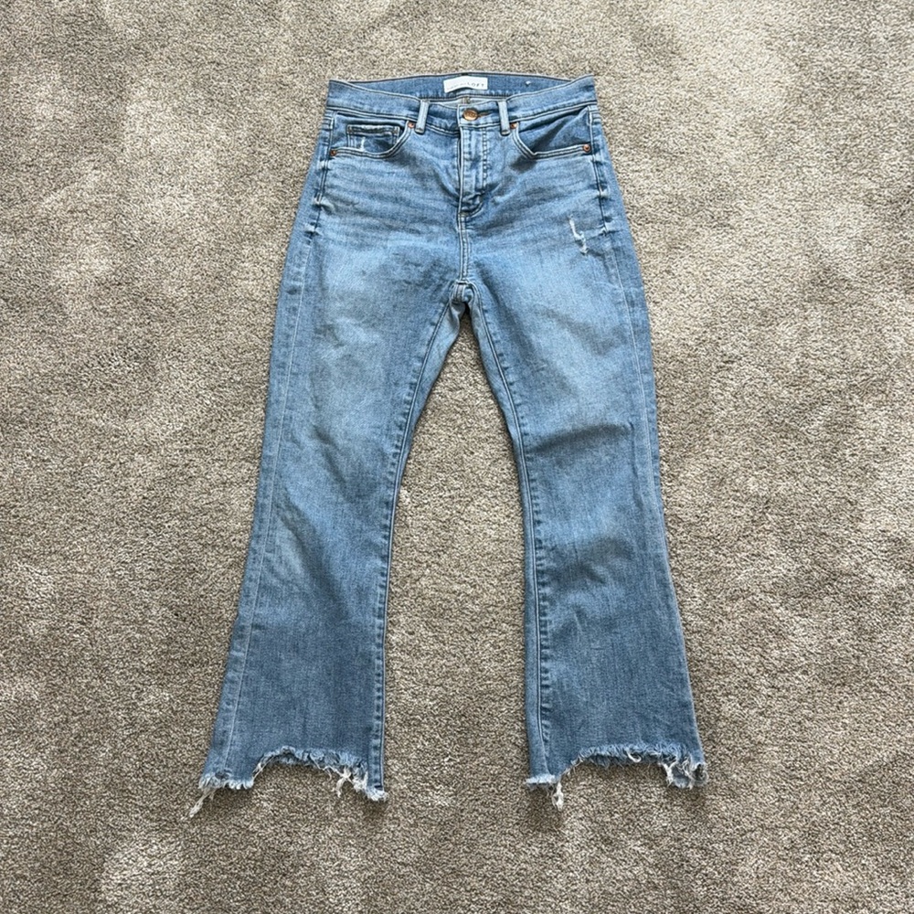 Loft - high waist flare crop - size 26